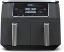 DZ201 Foodi 8 Quart 6-in-1 DualZone 2-Basket Air Fryer with 2 Independent Frying Baskets, Match Cook & Smart Finish to Roast, Br - M & M Global