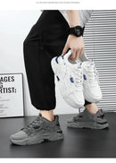 Student height increasing shoes four season new thick sole men's casual sports shoes soft sole comfortable outdoor running shoes - M & M Global