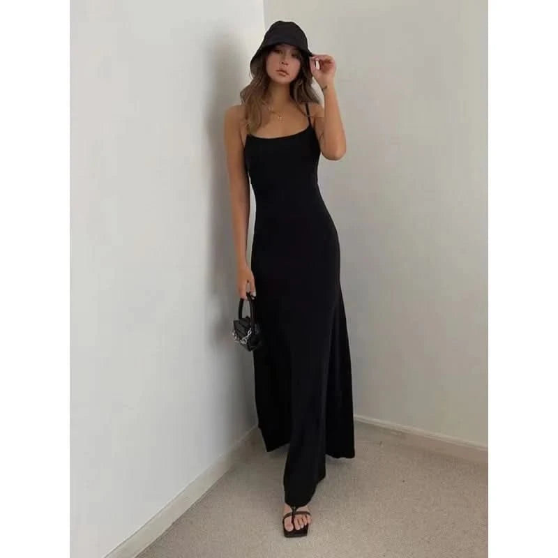 Summer Sexy Bodycon Long Dress Womens Y2k Clothes Sleeveless Sundress Evening Backless Dresses for Women Aesthetic 2024 - M & M Global
