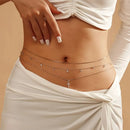 ORSA JEWELS 925 Sterling Silver Body Sexy Waist Chain Adjustable Sexy Bikini Body Belly CZ Chain for Women Summer Jewelry CW01 - M & M Global