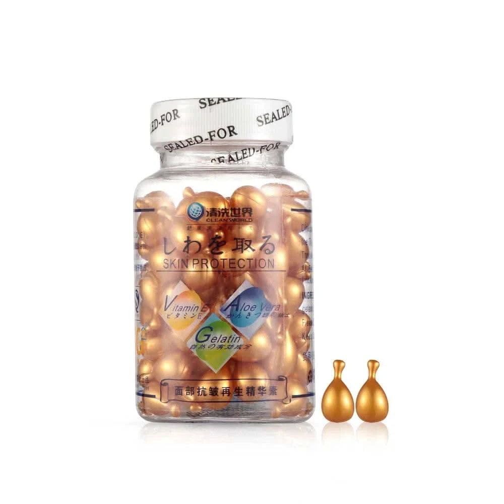 3pcs Vitamin E Extract Capsules Moisturizing and hydrating Ve Serum Facial Capsule 90pcs/bottle - M & M Global