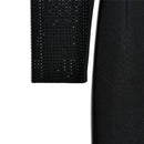 Mozision Hollow Out Sparkle Long Sleeve Maxi Dress For Women Glitter Vestidos Robe New Bodycon Shiny Night Club Party Long Dress - M & M Global