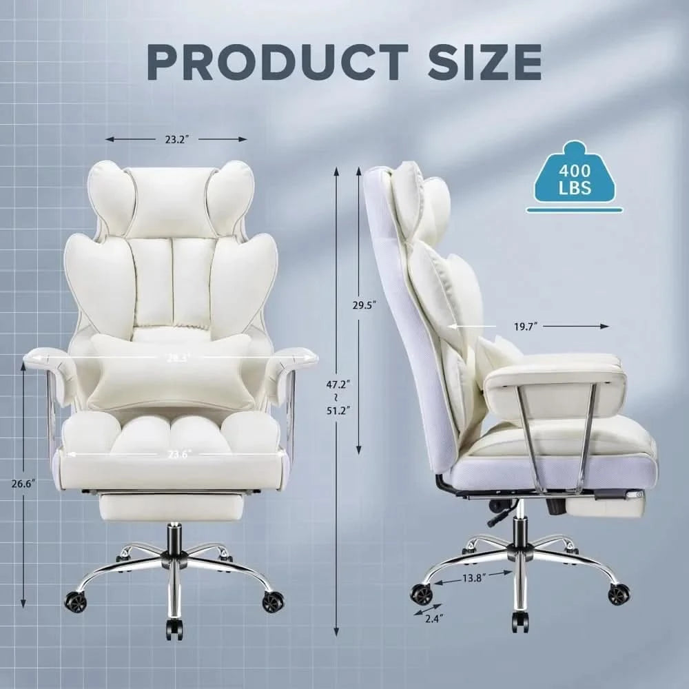 Pro Gaming Chair for Large Frames – 400LB Capacity, Recline Function & Ergonomic Support