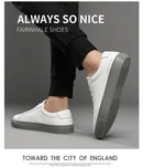 Italian Genuine Leather Men's Shoes 2024 Designer White Shoes Comfy Walking Shoes Lace-up Business Outdoor Zapatos Para Hombre - M & M Global