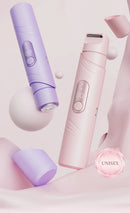 Women's 2-in-1 Dual-Head Electric Razor Painless Bikini Trimmer Wet/Dry Use Detachable Head for Ladies Pubic Hair Shaver