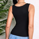 European and American Size Ladies Suspender Vest Sleeveless Top Solid Color Sexy Thread Bottoming Vest for Four Seasons. - M & M Global