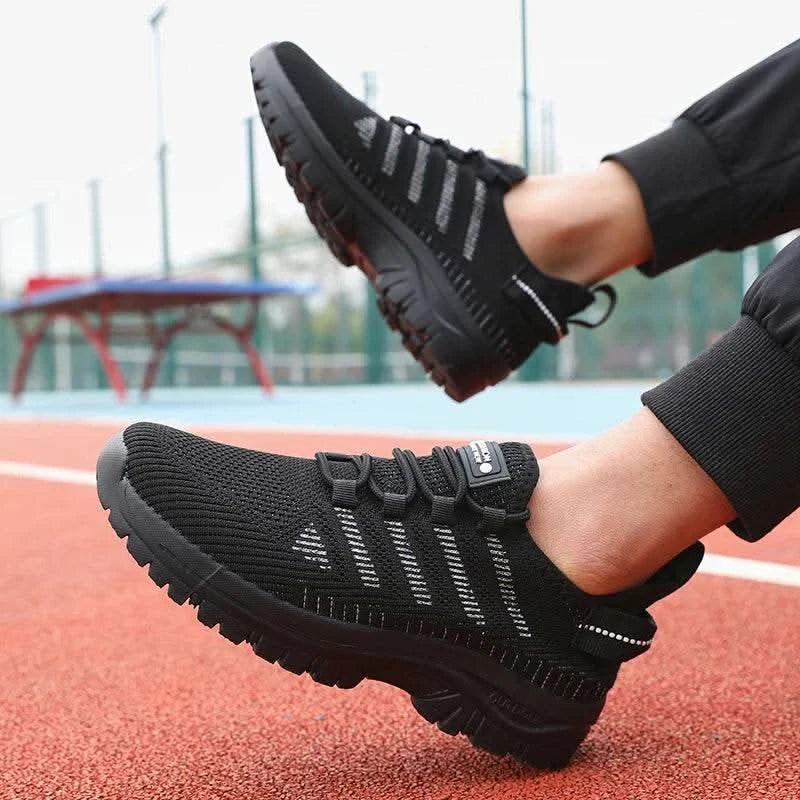 2025 Men's Running Shoes Knitted Mesh Breathable Fashion Casual Sports Shoes Comfortable Fitness Lightweight Men's Casual Shoes - M & M Global