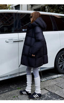 2025 Winter New Down Coat Women Parkas Fashion Long Hooded Outerwear Female Cotton-padded Padded Jacket Loose Ladies Overwear