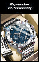 POEDAGAR Luxury Watch For Men Calendar Luminous Waterproof Man Clock Male Chronograph Stainless Steel Men's Quartz Watches Reloj - M & M Global