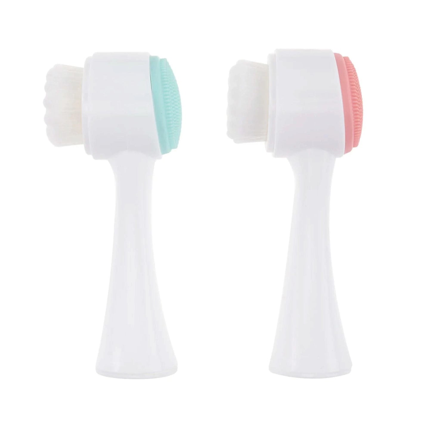3D Bilateral Silicone Facial Cleanser Manual Massage Facial Brush Soft Bristles Silicone Double-Sided Face Brush Cleaning Tools - M & M Global