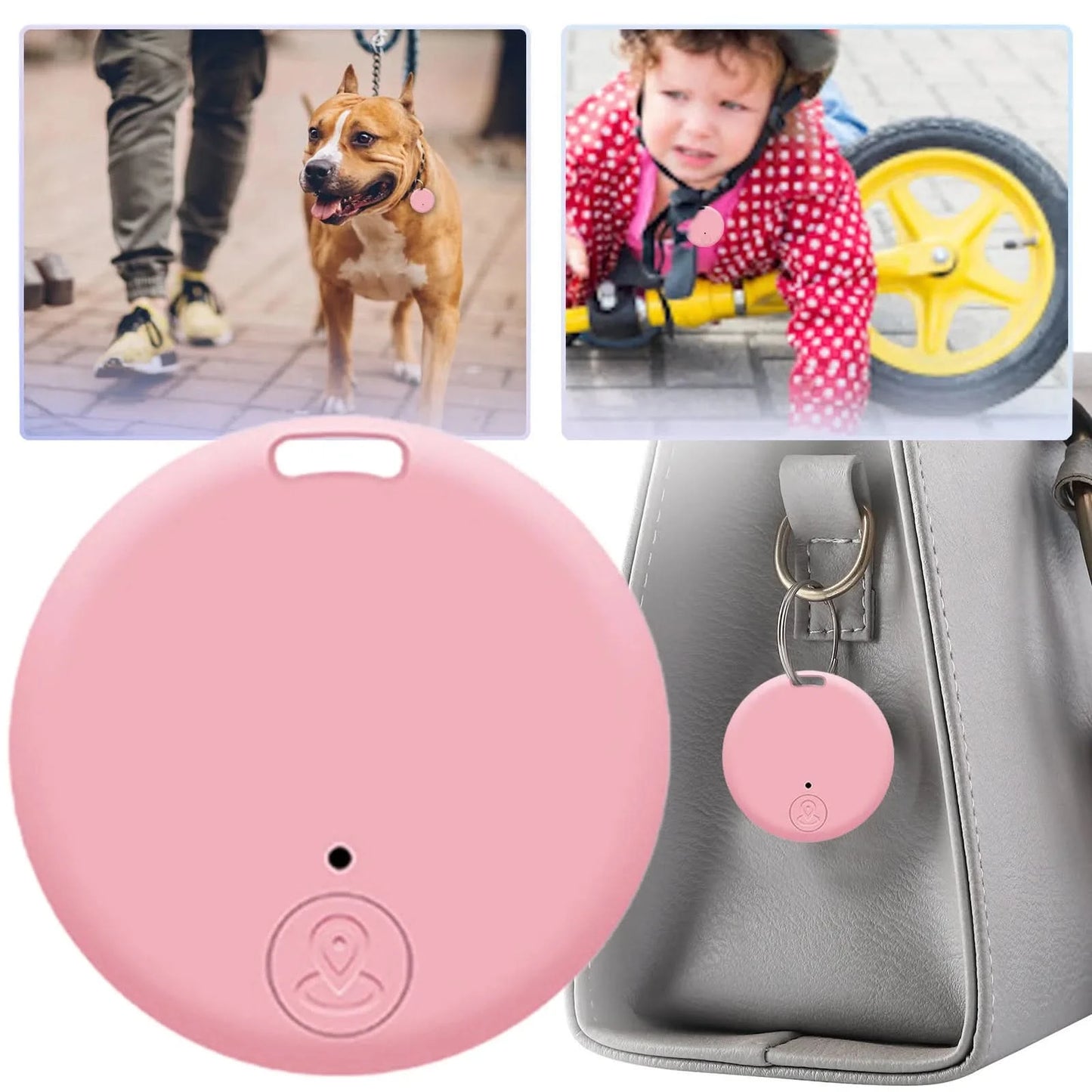 Mini GPS Locator AntiLost Alarm Wallet Keychain Smart Tag Bluetooth-Compatible Tracer Keychain Dog Pet Child Tracker Key Finder - M & M Global