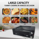 2-in-1 Breakfast Station, Non-Stick Griddle and 6-Slice Toaster Oven, Electric Pizza Oven Commercial Pizza Maker Countertop Pizz - M & M Global