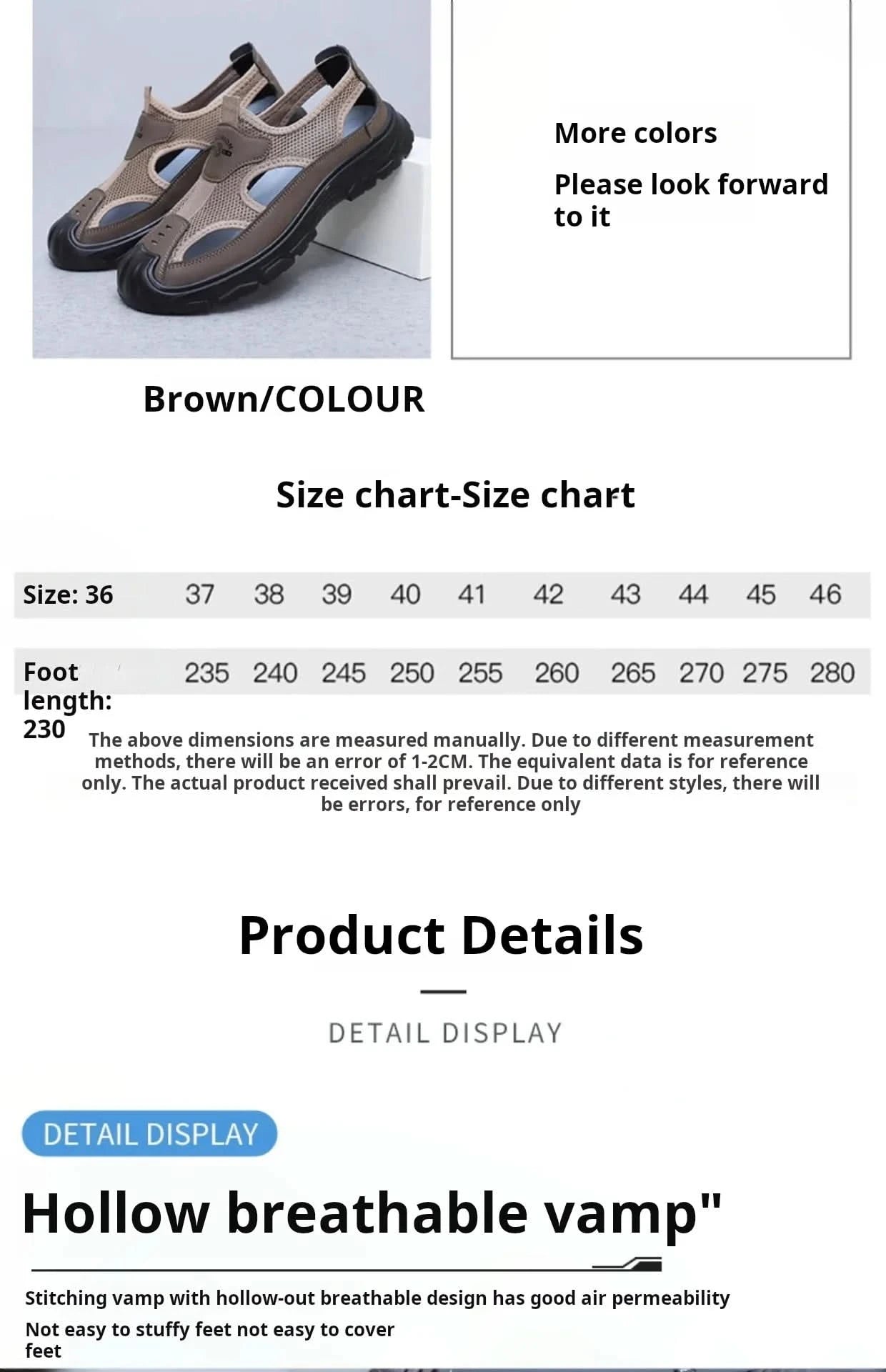 Summer New Men's Baotou Casual Net Surface Breathable Beach Shoes Lightweight Non-slip Sandals for Men sandal casual sneakers - M & M Global