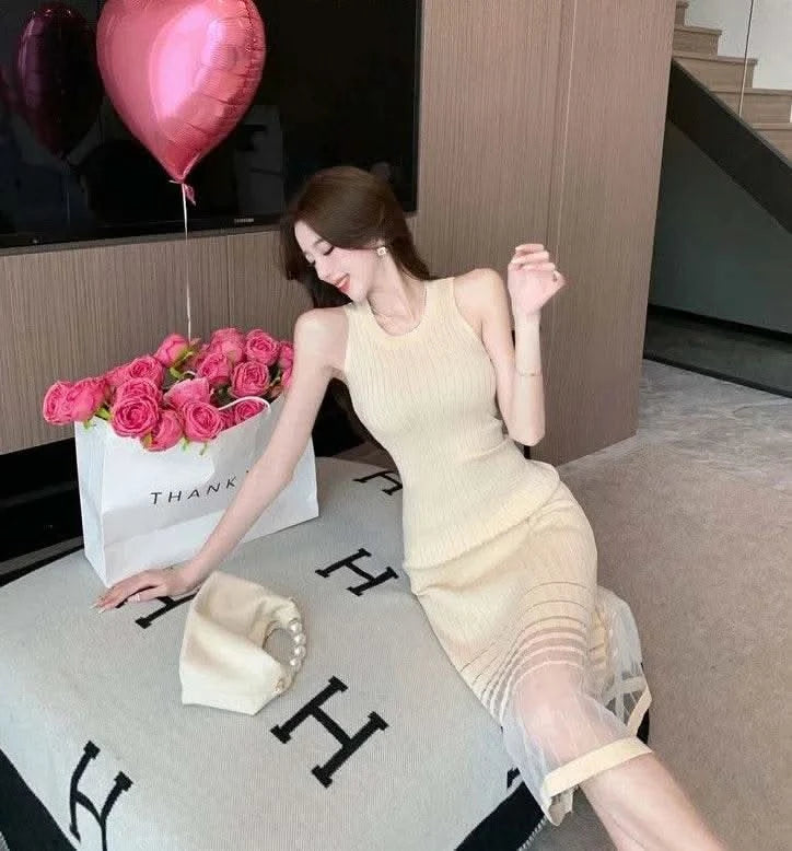 Dresses for Women Black SMidi Woman Dress Party Evening Night Club Prom Casual Youth G Fashion Summer 2024 Retro Sensual Sexy X - M & M Global