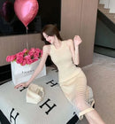 Dresses for Women Black SMidi Woman Dress Party Evening Night Club Prom Casual Youth G Fashion Summer 2024 Retro Sensual Sexy X - M & M Global