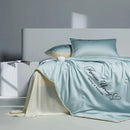 Luxurious 2-sided skin friendly fabric silky smooth touch high-quality coolness thin summer quilt Comfortable soft breathable - M & M Global