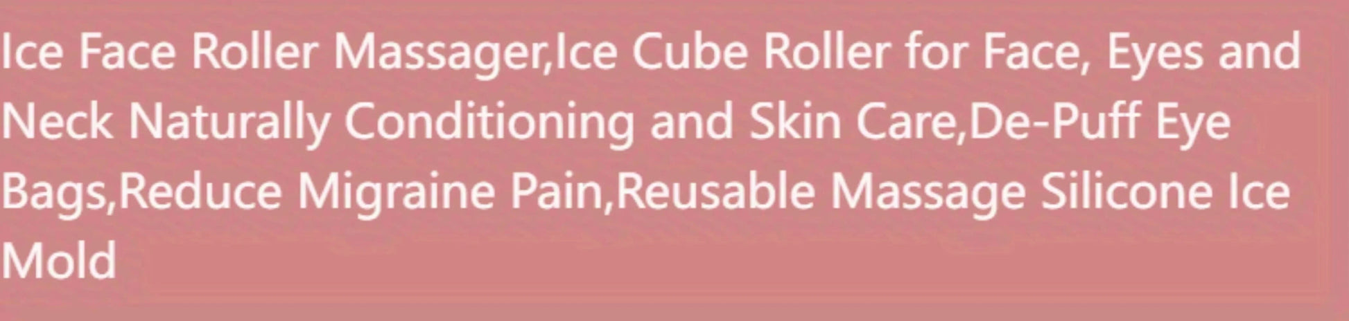 Ice Facial Roller Skin Care Beauty Lifting Contouring Tools Ice Cube Trays Ice Globe Balls Face Massager Skin Care Tool - M & M Global