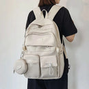 Backpack Simple Large Capacity Sports Travel Backpack Junior High School Leisure Backpack Tutorial Bag - M & M Global