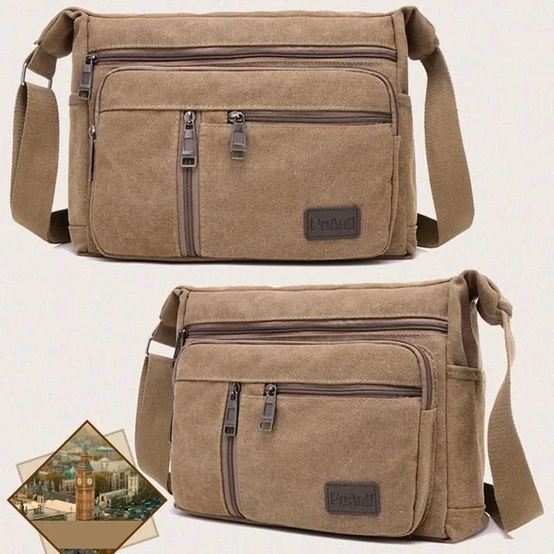 Men's Vintage Canvas Bag Men Casual Crossbody Bag For Men Messenger Bag Man Travel Shoulder Bags Bolsa Masculina High Quality - M & M Global
