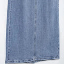 TRAFSHE Summer Ladies Zipper Denim Dress Women Elegant Spaghetti Strap Sexy O-Neck Vintage Casual Female Sling Mid-Long Dress ﻿ - M & M Global