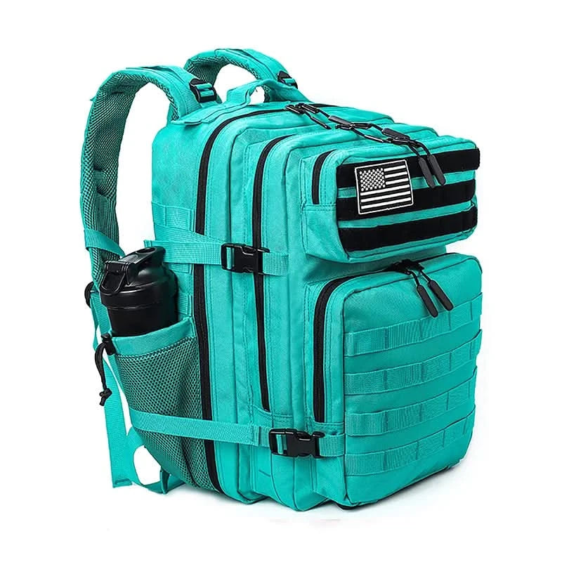 LHI 45L Tactical Backpack Waterproof Tie-Dye Sports Travel Daily Gym Rucksacks Weekend Overnight Daypack With Bottle holder - M & M Global