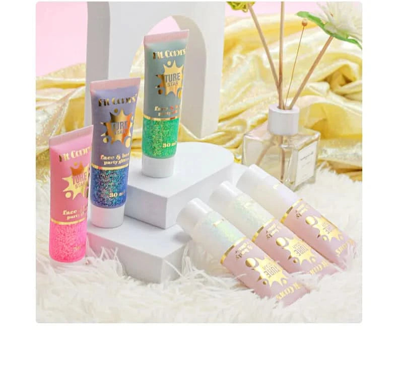 Facial&body Chameleon High Gloss Glitter Powder Long Lasting Waterproof Stage Party Glitter Eyeshadow Hair Face Body Glitter Gel - M & M Global