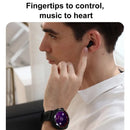 Smart Watch for Men with Hidden Earbuds Wireless Calling Fitness Tracker NFC Waterproof Heart Rate Monitor