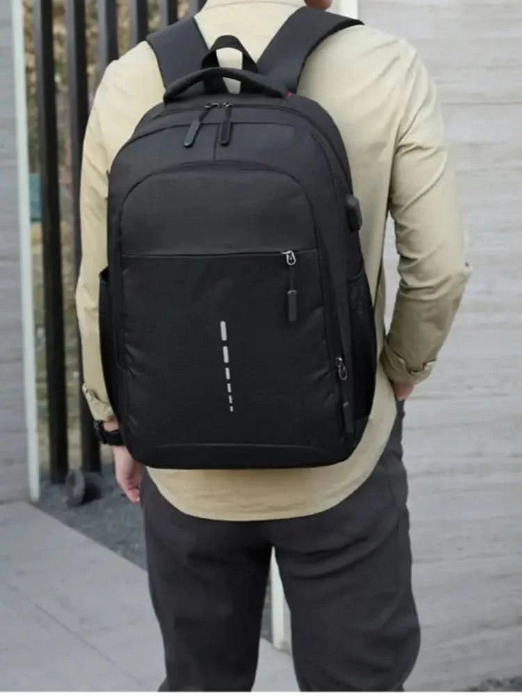 Mens BackPack LargeCapacity Simple Fashion Travel Female Student ComputerBag - M & M Global