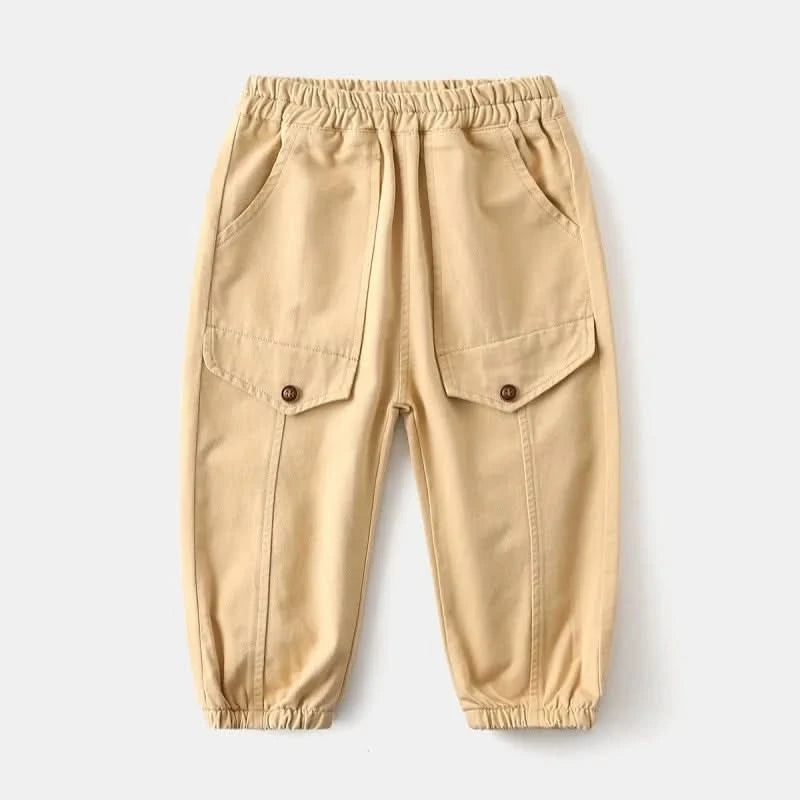 Wholesale New Children Boy Trousers Embroiedry Pockets Spliced Kids Boys Pants Casual Cotton Infant Babys Boys Bottoms 2-8Y Pant - M & M Global