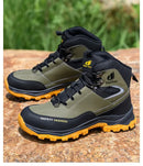 Mens Safety Shoes With Steel Toe Waterproof Boots Puncture Proof Anti-smash Mens Outdoor Work Sneakers Construction Work Shoes