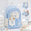 Sweet Cute Girl's Backpack Student New Fashion Drawstring Large School Bag Y2K Korean Travel Female Shoulder Bag for High School - M & M Global