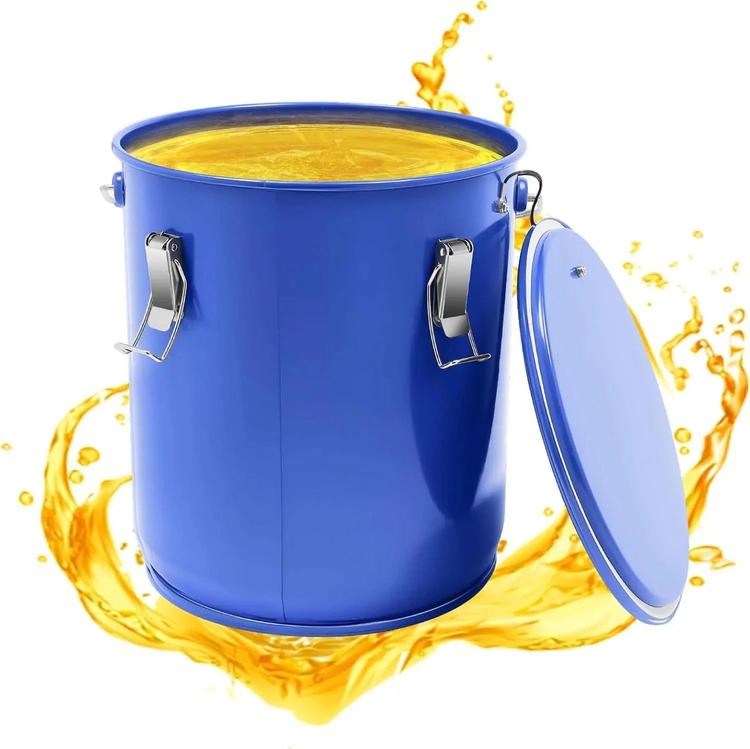 6 Gallon Fryer Grease Bucket Oil Disposal Oil Bucket with Lid and Filter Bag - M & M Global