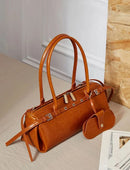 New Women's Rectangle Bag Luxury Designer Shoulder Bags High Quality Cowhide Handbags Fashion Women Baguette Bag 3086 - M & M Global