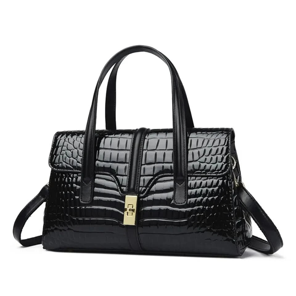 Luxury Shoulder Tote Bag Alligator Patent Leather Hand Bags for Women 2025 Designer Daily commuting Handbags HIgh Quality Sac - M & M Global