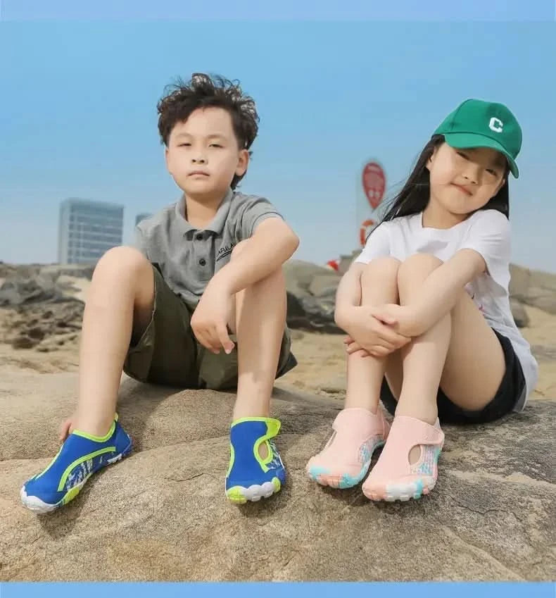 Swimming Beach Sneakers Children Diving Surfing Boating Wading Sports Shoes Kids Aqua Barefoot Water Shoes Quick-Dry Boys Girls - M & M Global