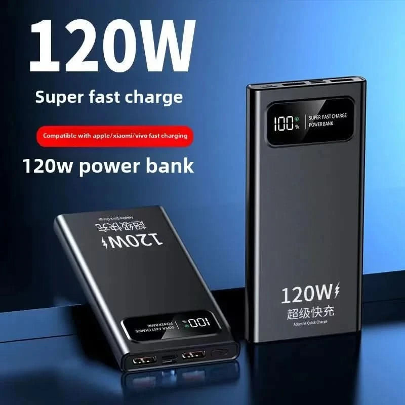 Quality BCAK New 120W Power Bank 20000mAh Super Fast Charging Large Capacity Mobile Power Supply - M & M Global