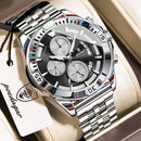 POEDAGAR Luxury Sports Man Wristwatch Waterproof Luminous Chronograph Date Quartz Men's Watches Casual Stainless Steel Men Watch