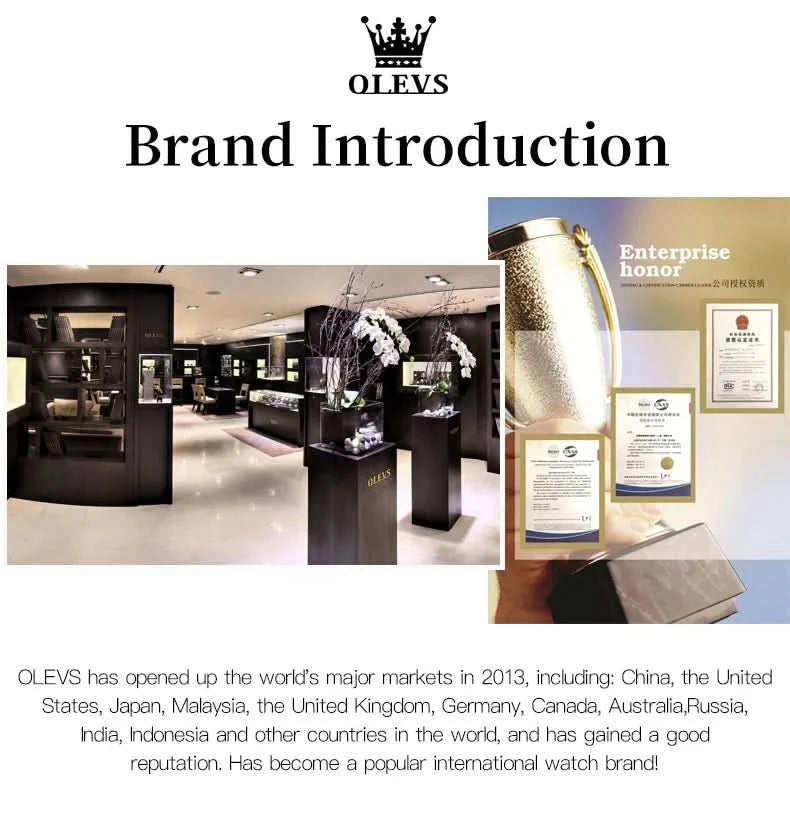 OLEVS Watches For Men Classic with Date Dress Luxury Big Face Waterproof Luminous Men's Wrist Watch Stainless Steel Men Watch - M & M Global