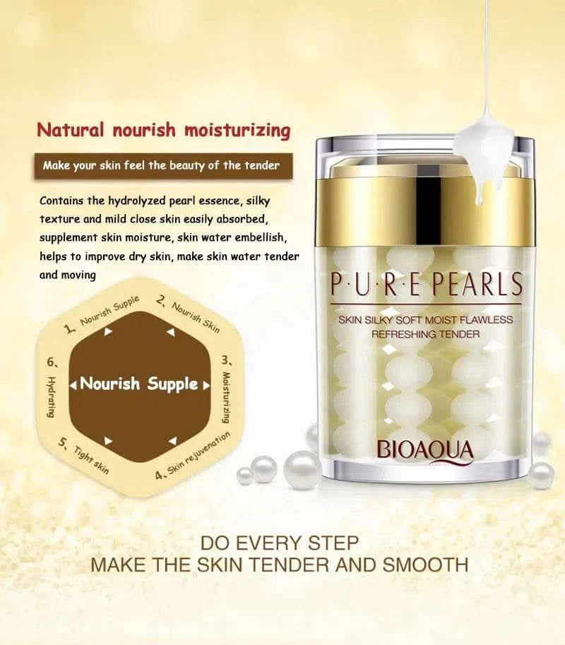 BIOAQUA Pure Pearl Face Skin Care Sets Facial Cream Eye Cream Firming Anti Dark Circles Moisturizing Brightening skincare Set - M & M Global