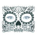 Day of The Dead Skull Face dress up Temporary Tattoo Stickers Pop Halloween Facial makeup Special Waterproof Face tattoo - M & M Global