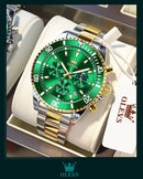 OLEVS 2870 Men's Watches Moon Phase Steel Calendar Chronograph Original Quartz Watch Big Rota Dial Luxury Sports Wristwatches
