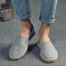 Women Sewing Flax Shoes Slip on Loafers Casual Shoes Man Espadrilles Hemp Canvas Flat Shoes Plus Size Fisherman Driving Footwear - M & M Global