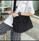Women Messenger Bag Laege School Computer Shoulder Handbag Black Student Handbag Zipper Casua Canvas Bags - M & M Global