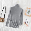 2025 Women Turtleneck Sweater Knitted Soft Pullovers Cashmere Jumpers Basic Solid Soft Sweaters Women Autumn Winter Casual Top