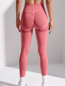 New Women Butt Lifting Yoga Leggings Elastic Workout High Waist Tummy Control Ruched Booty Pants Seamless Gym Compression Tights