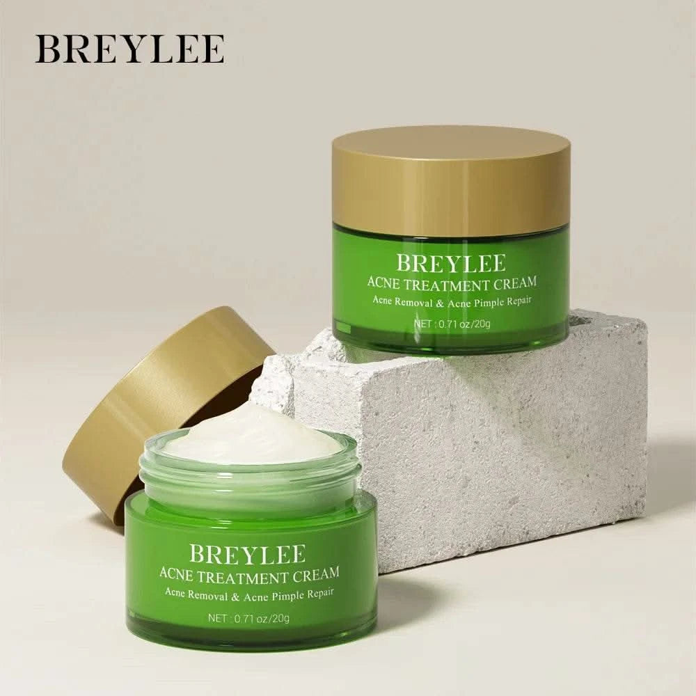 BREYLEE Acne Treatment Set 4pcs Facial Cleanser Toner Serum Cream Skin care - M & M Global