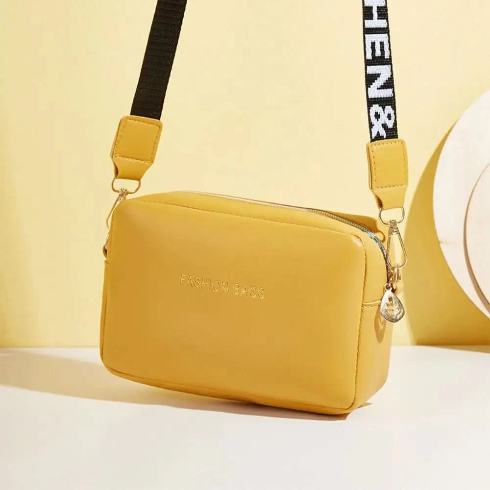 Women Handbag and Purse Simple Designer Fashion Casual Messenger Bag Wide Strap Shoulder Bag Female Small Phone Crossbody Bag - M & M Global