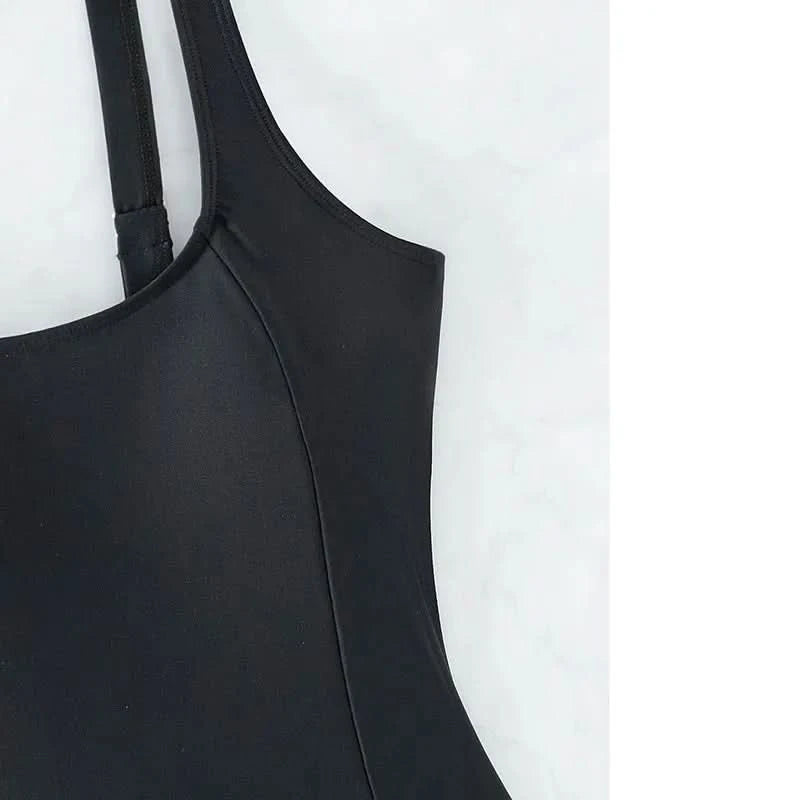 Women s-xxl size swimsuit One Piece black back bandage bikini Swimwear high waist bathing suit beach outfits bodysuit biquini - M & M Global