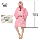 Winter Hoodies Sweatshirt Women Men Pullover Fleece Giant TV Oversized Blanket with Long Flannel Sleeves
