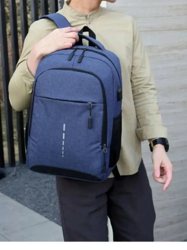 Mens BackPack LargeCapacity Simple Fashion Travel Female Student ComputerBag - M & M Global